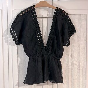 🔹Love Binetti vintage detailed black top size 2